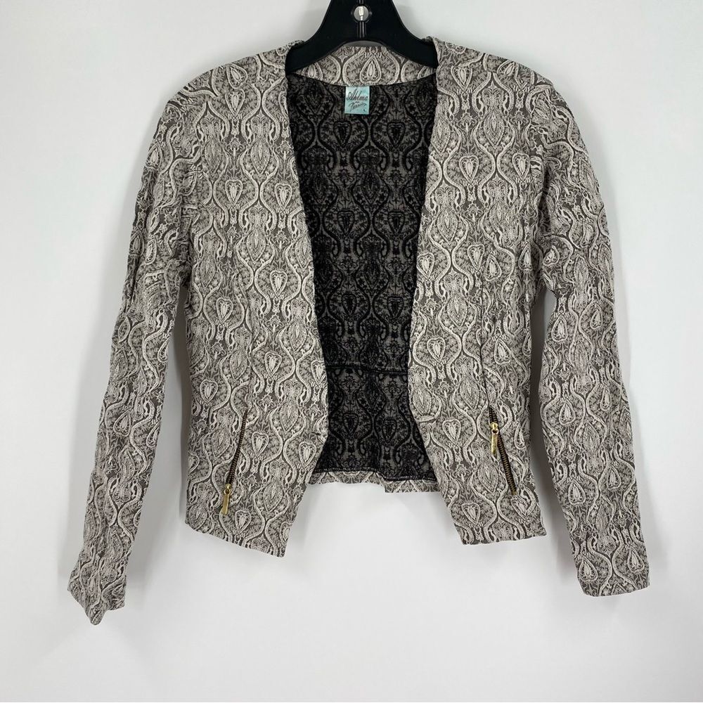 Ahlma Paisley Open Front Jacket size L